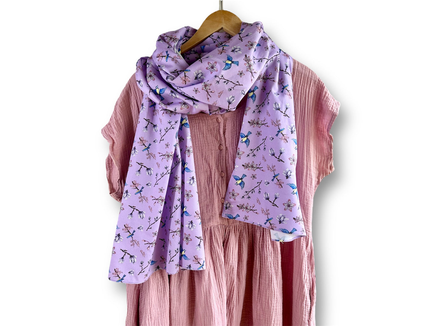 large scarf "Spring Japan" 70x200 cm