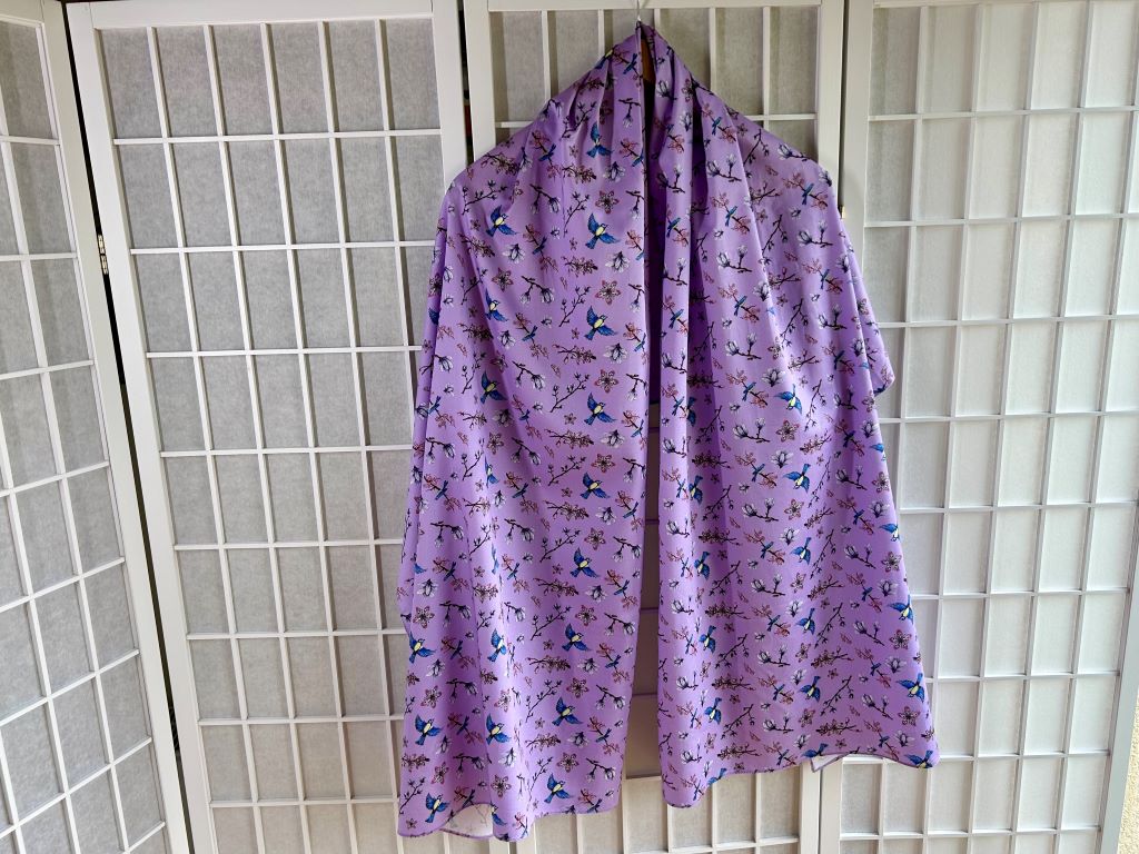 large scarf "Spring Japan" 70x200 cm
