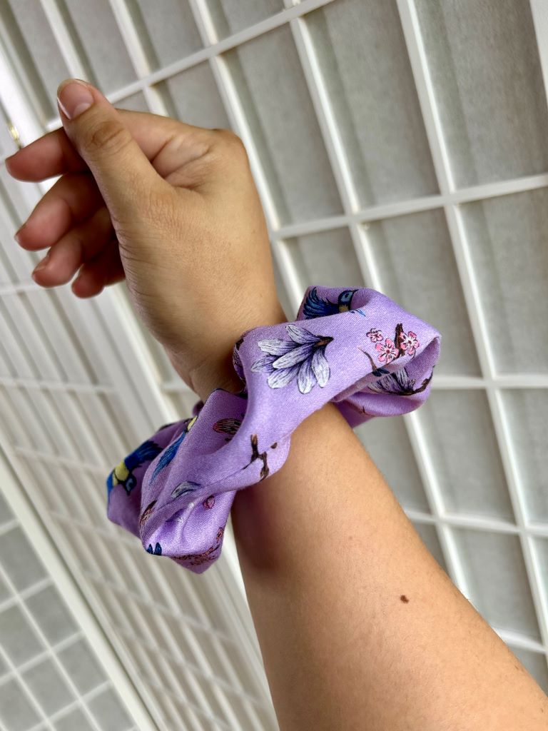 Scrunchie "Spring Japan" fabric hair tie