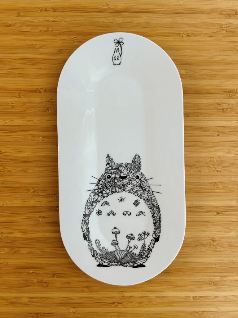 Porcelain sushi platter "Totoro" 35x18 cm