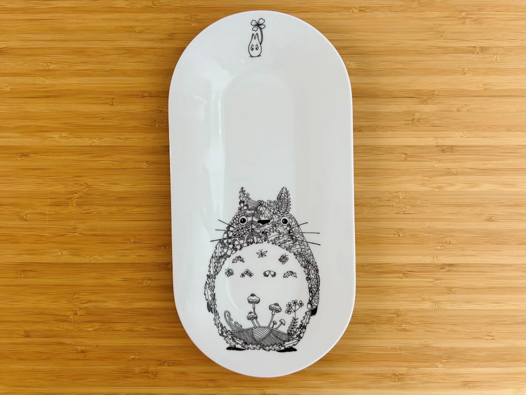 Porcelain sushi platter "Totoro" 35x18 cm