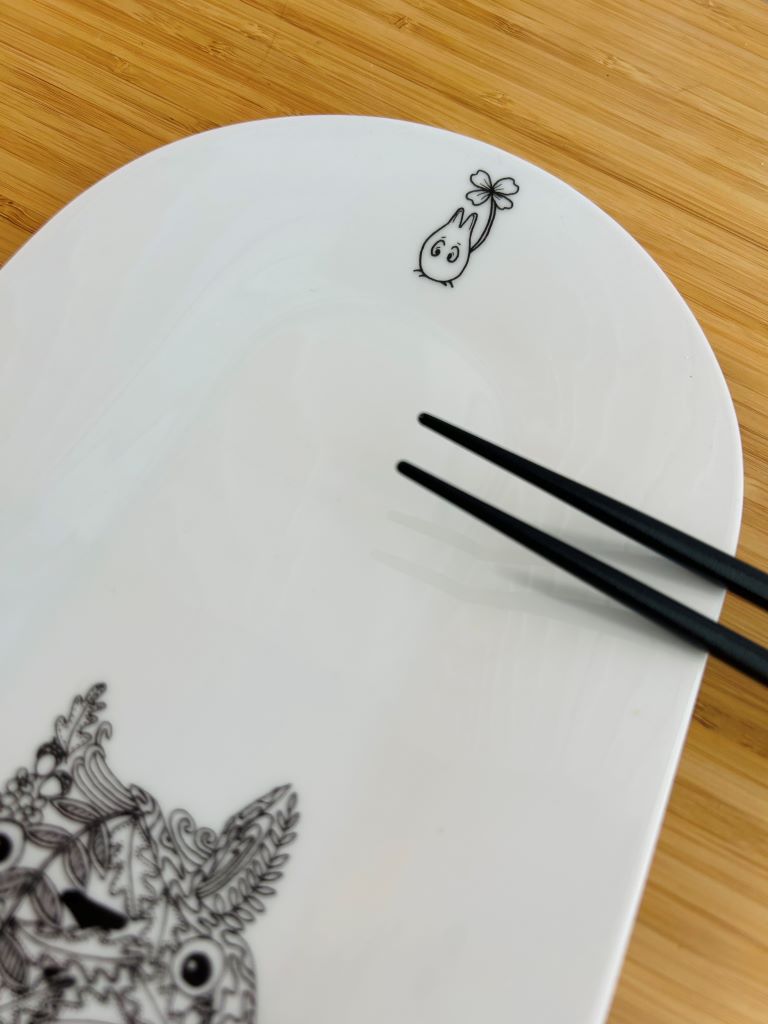 Porcelain sushi platter "Totoro" 35x18 cm