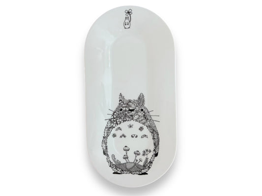 Porcelain sushi platter "Totoro" 35x18 cm