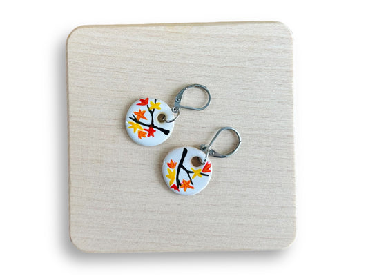 Ceramic Dangle Earrings "Autumn Evening"