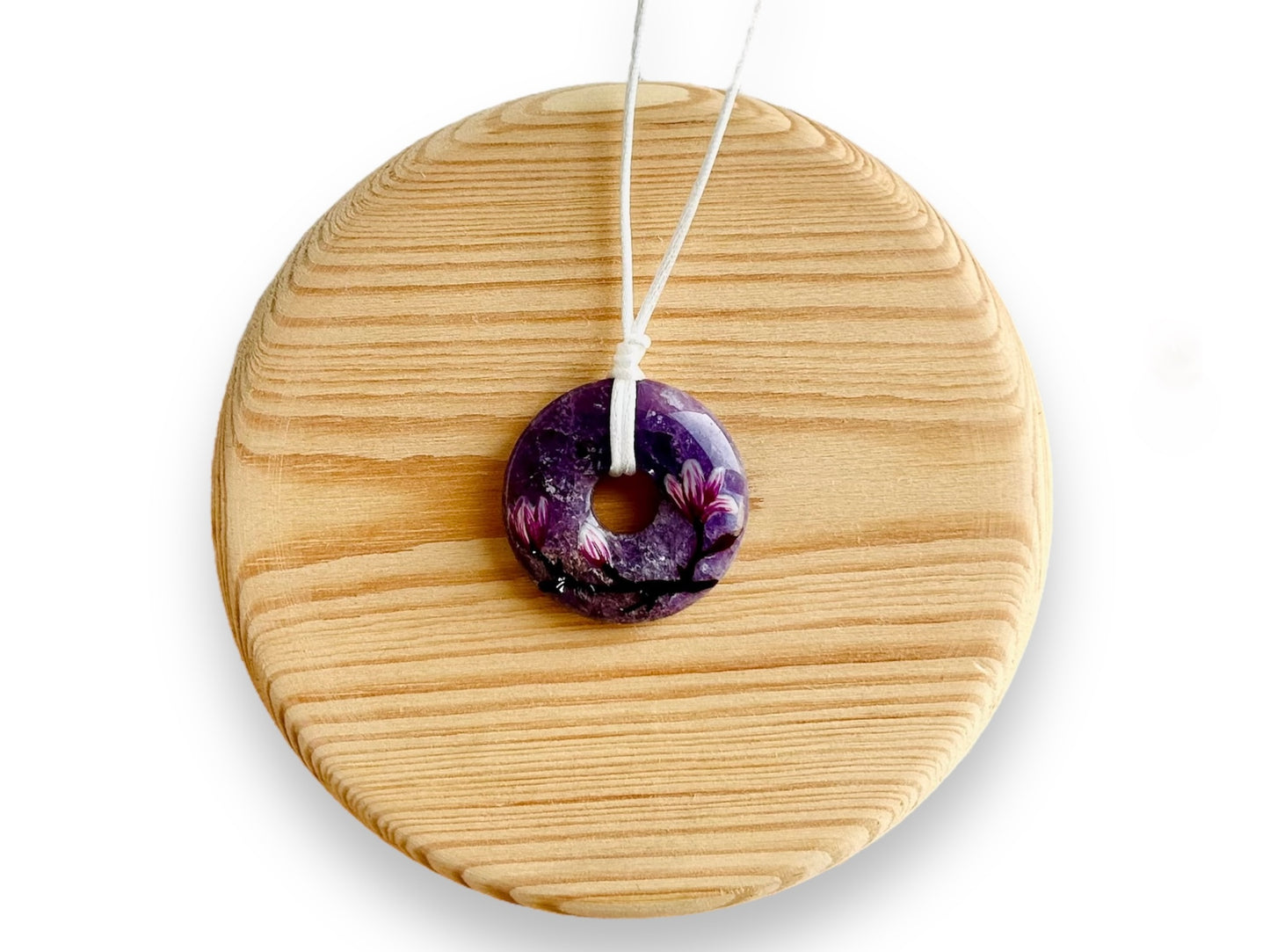 Amethyst donut necklace "Scent of a Spring Dream"