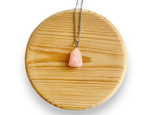 "Morning under the Sakura Tree" rose quartz necklace
