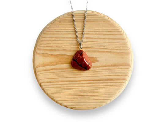 Halskette "Hagebuttentee" roter Jaspis