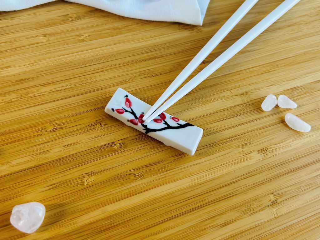 Chopstick rest "Rosehip tea" 6x1.5 cm