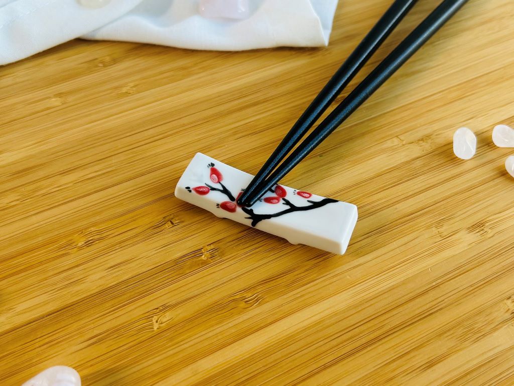 Chopstick rest "Rosehip tea" 6x1.5 cm