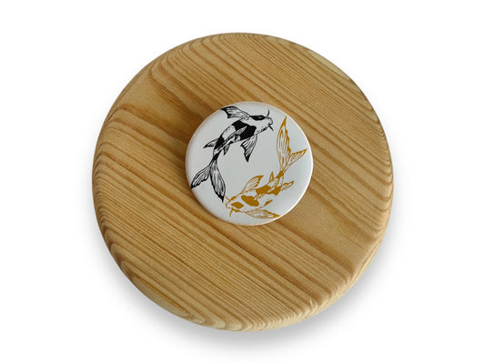 ceramic brooch "Lake Jewels or Koi Carp"