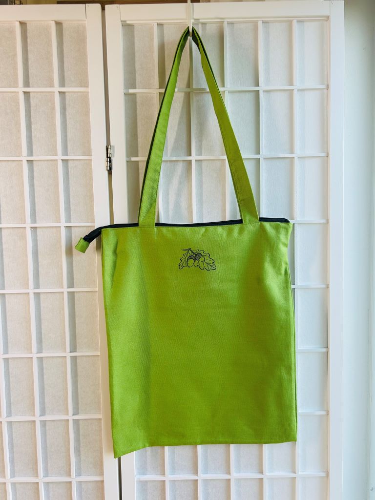 Totoro Colouring Book shopping bag with zip and inner pocket