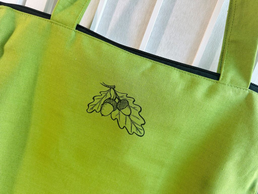 Totoro Colouring Book shopping bag with zip and inner pocket