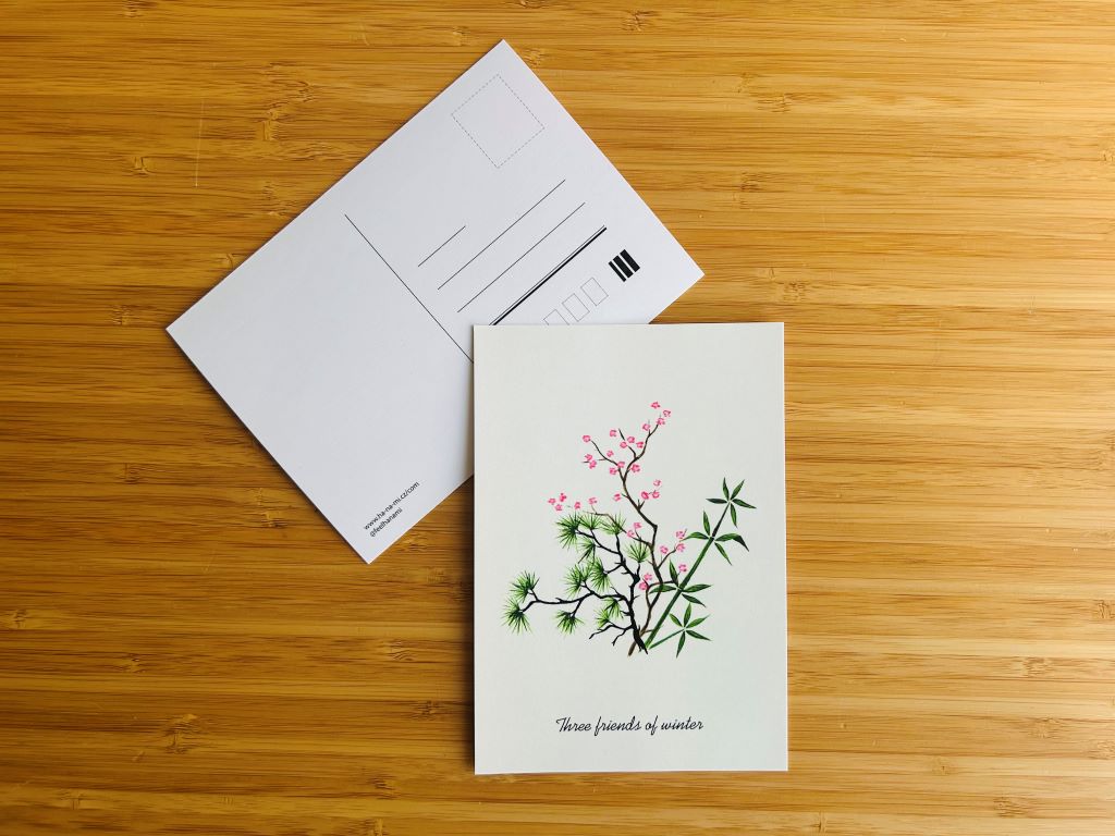 Postcard "Three Friends of Winter" A6