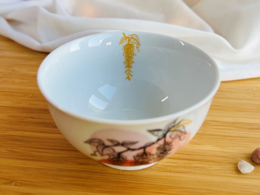 Round bowl "Wisteria" coloured 400 ml