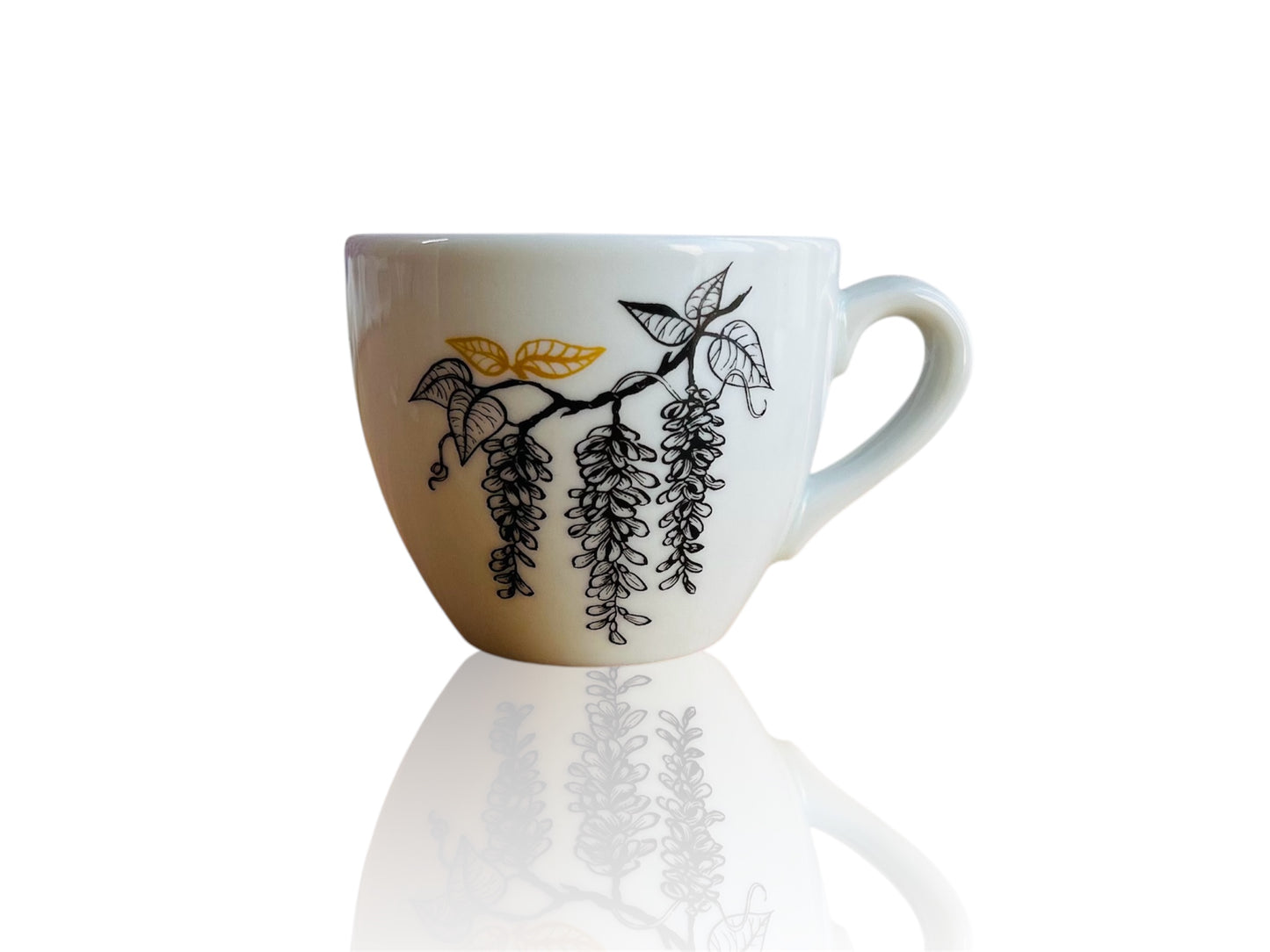 Espresso cup "Wisteria" with gold 90 ml