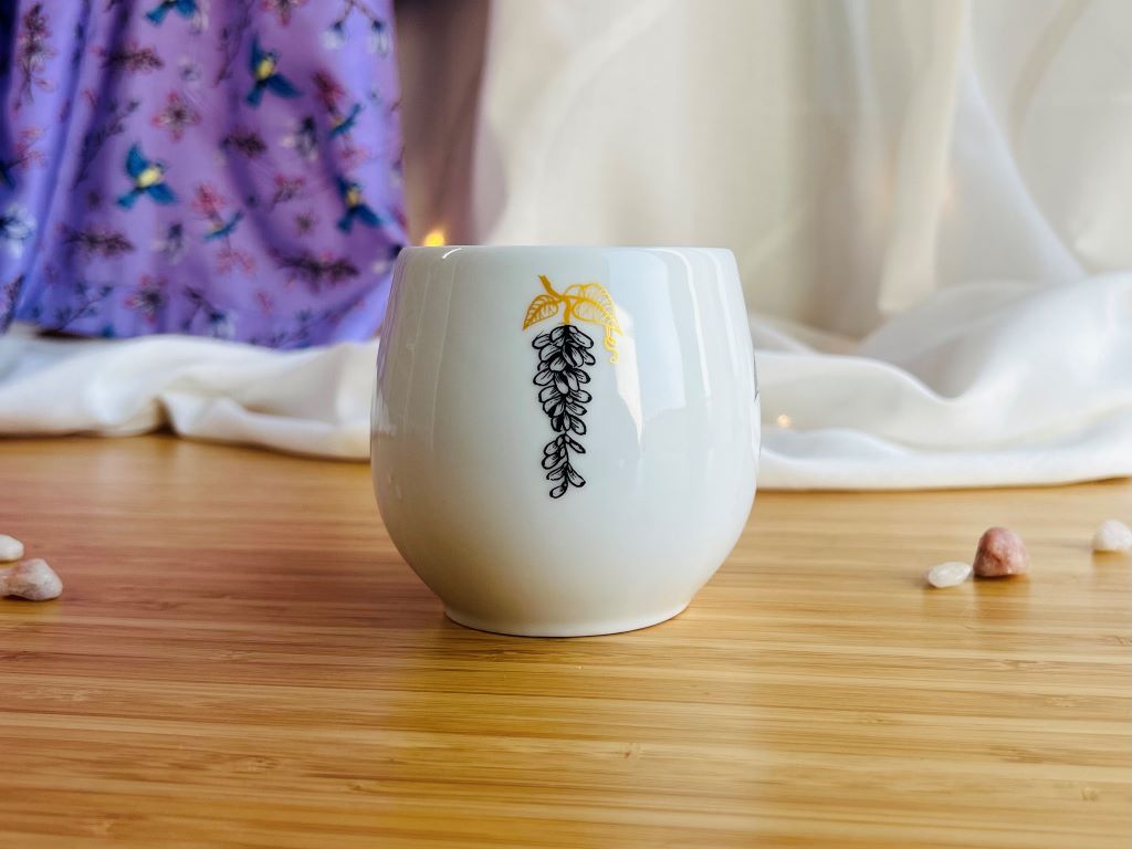 Mug "Wisteria" with gold 300 ml