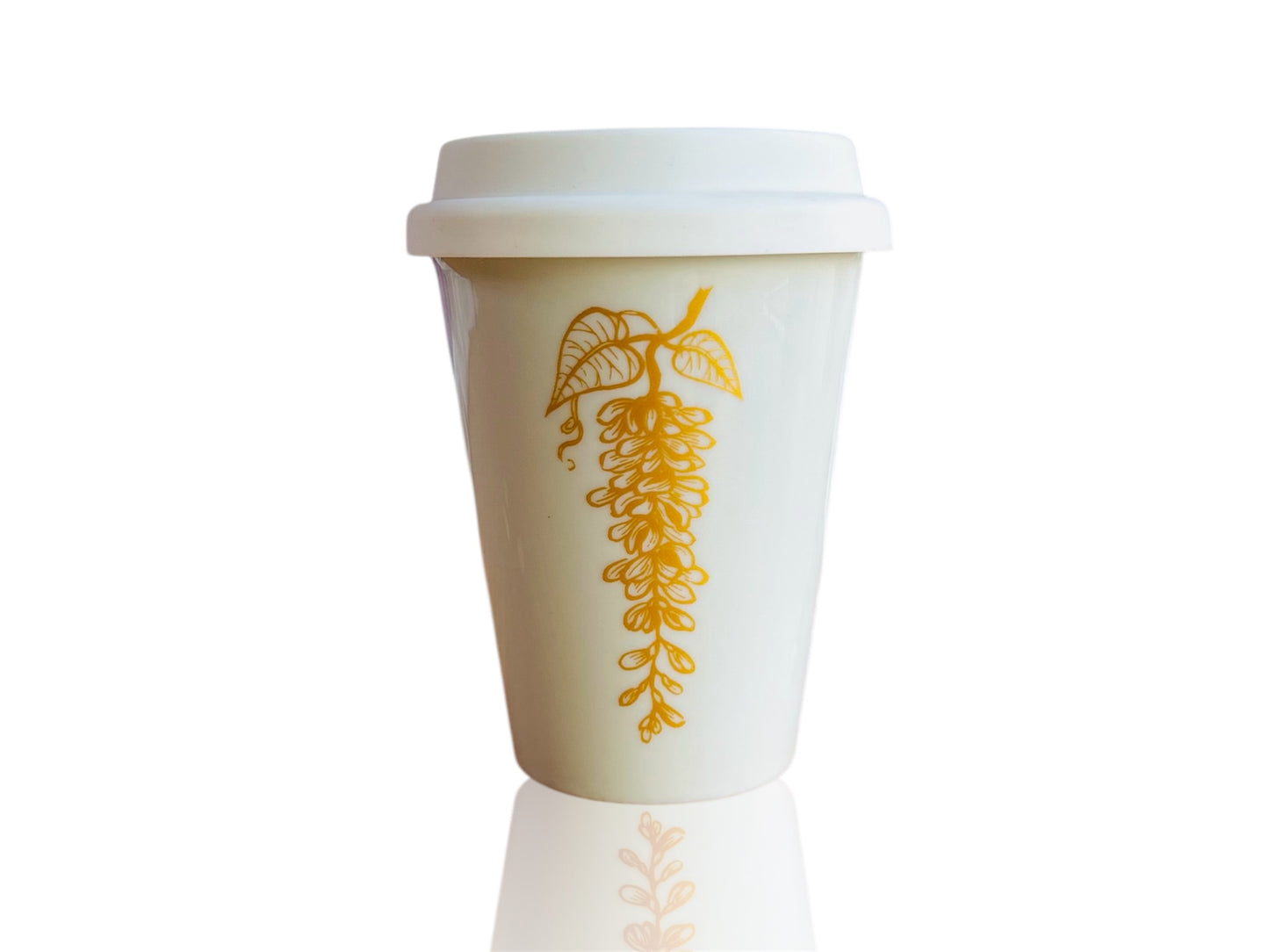To Go Mug "Wisteria" with gold 300 ml
