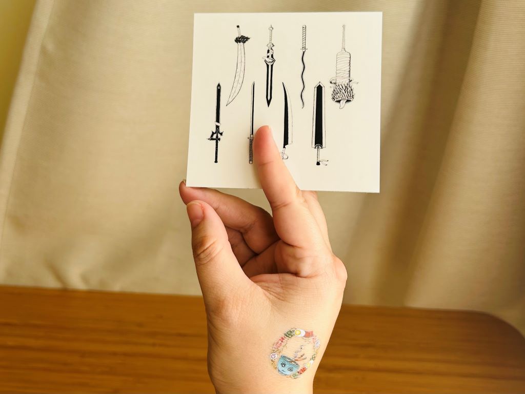 Temporary tattoo "Anime Swords"