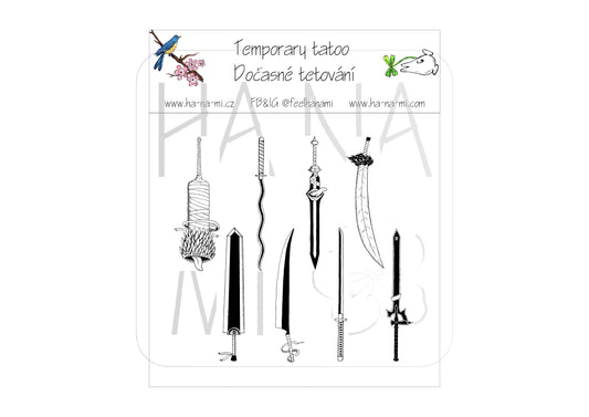 Temporary tattoo "Anime Swords"