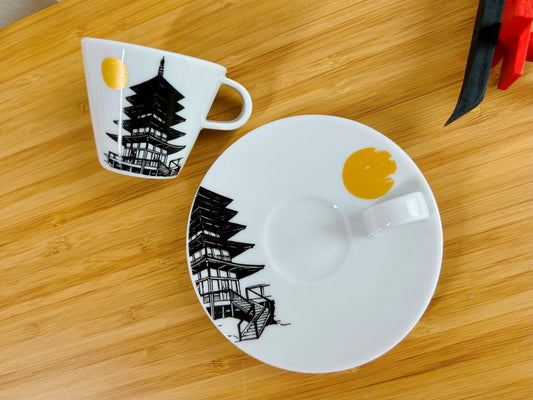Espressotasse mit Untertasse „Pagoda“ 45 ml