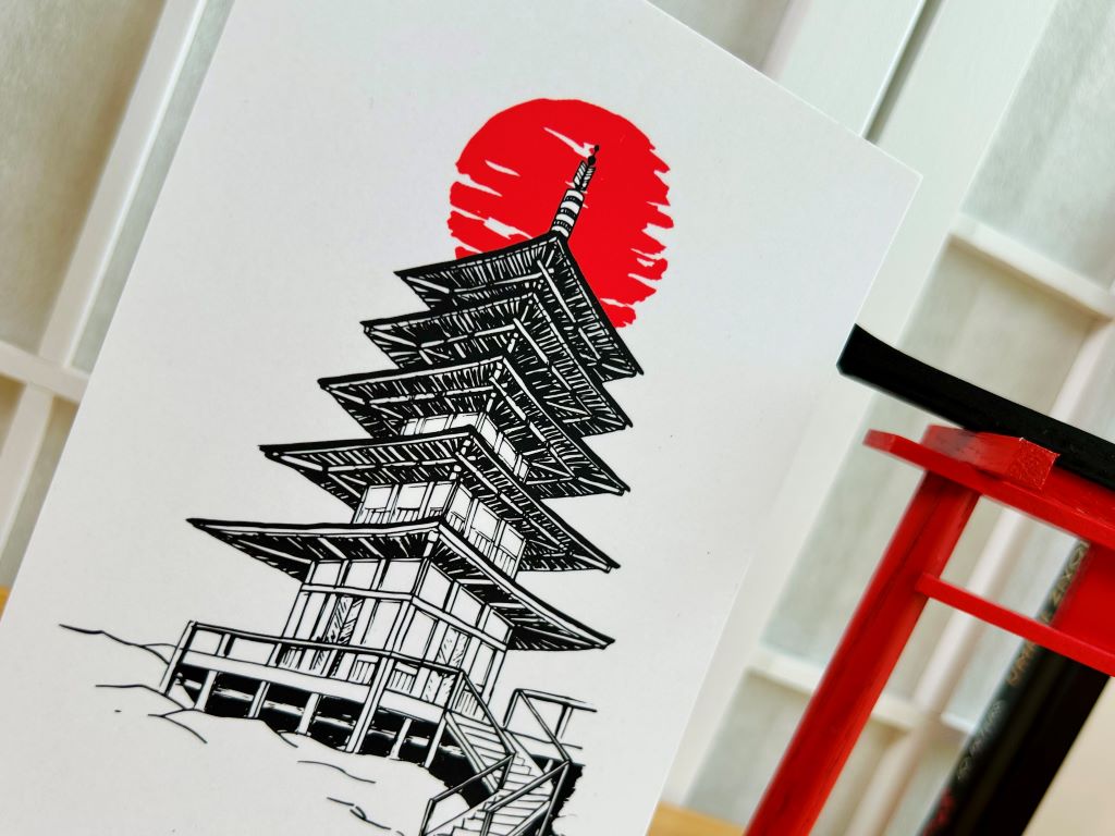Postcard "Pagoda" A6