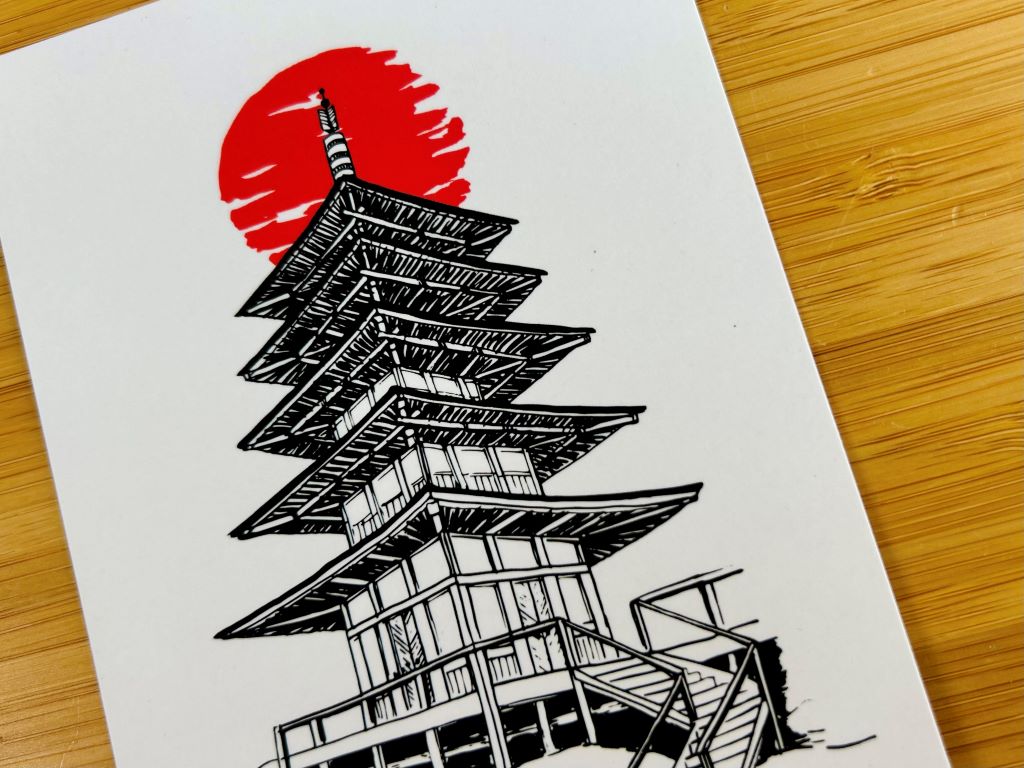 Postcard "Pagoda" A6