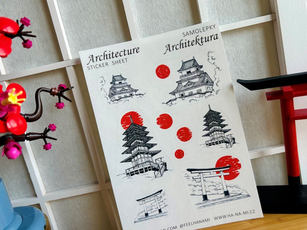 "Japanese Architecture" Stickers