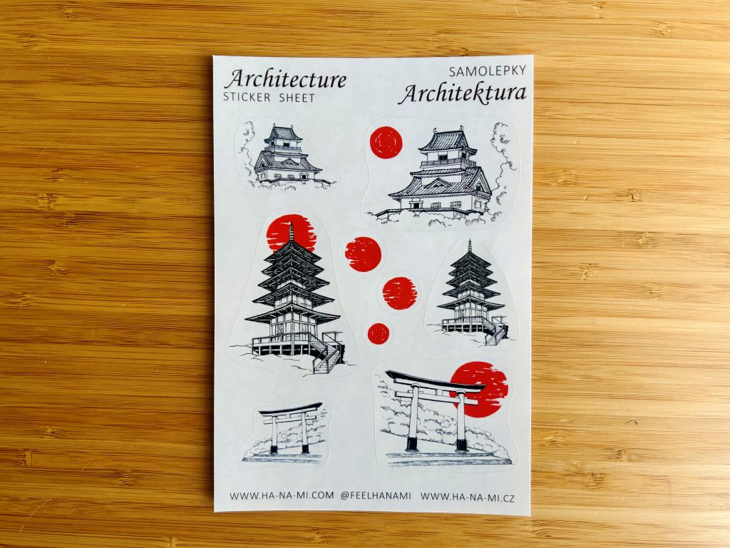 "Japanese Architecture" Stickers