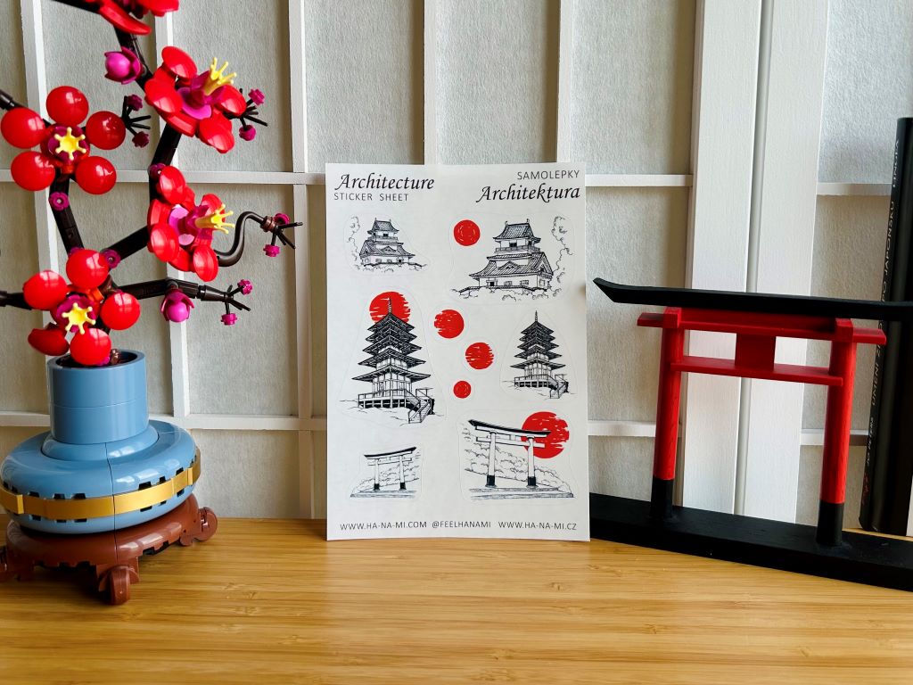 "Japanese Architecture" Stickers