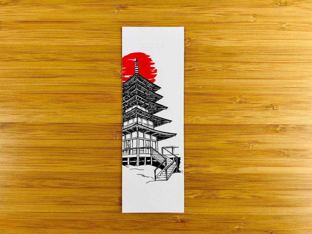 Bookmark for "Japanese Architecture" book 15 x 5 cm