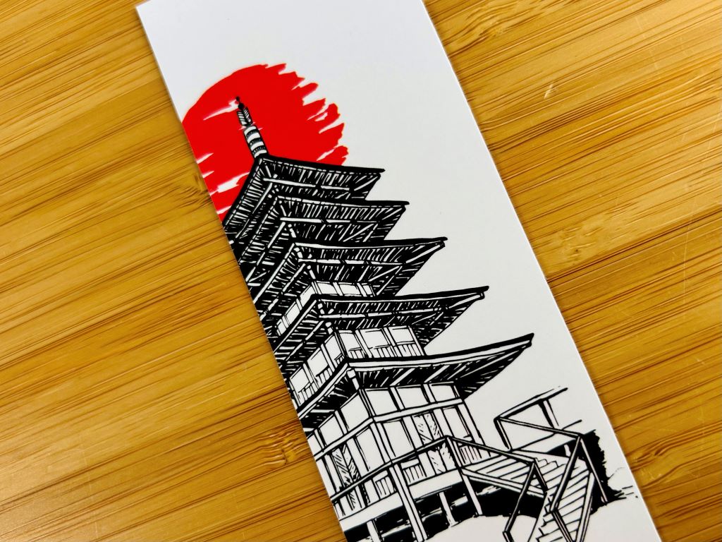 Bookmark for "Japanese Architecture" book 15 x 5 cm