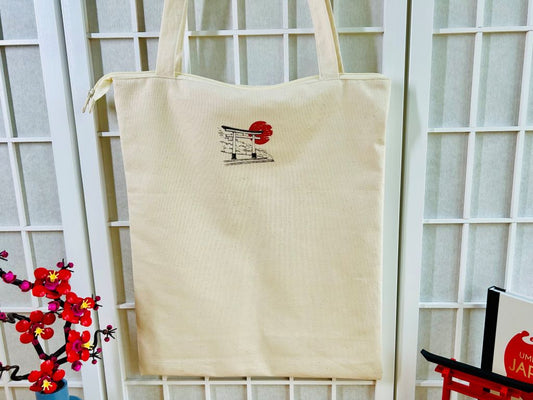 "Pagoda" shopping bag with zipper and inside pocket