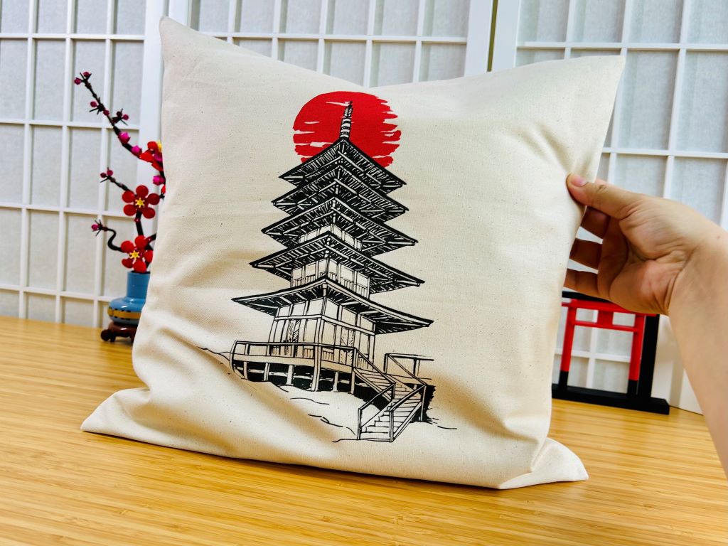 Pillowcase "Pagoda" 40x40 cm