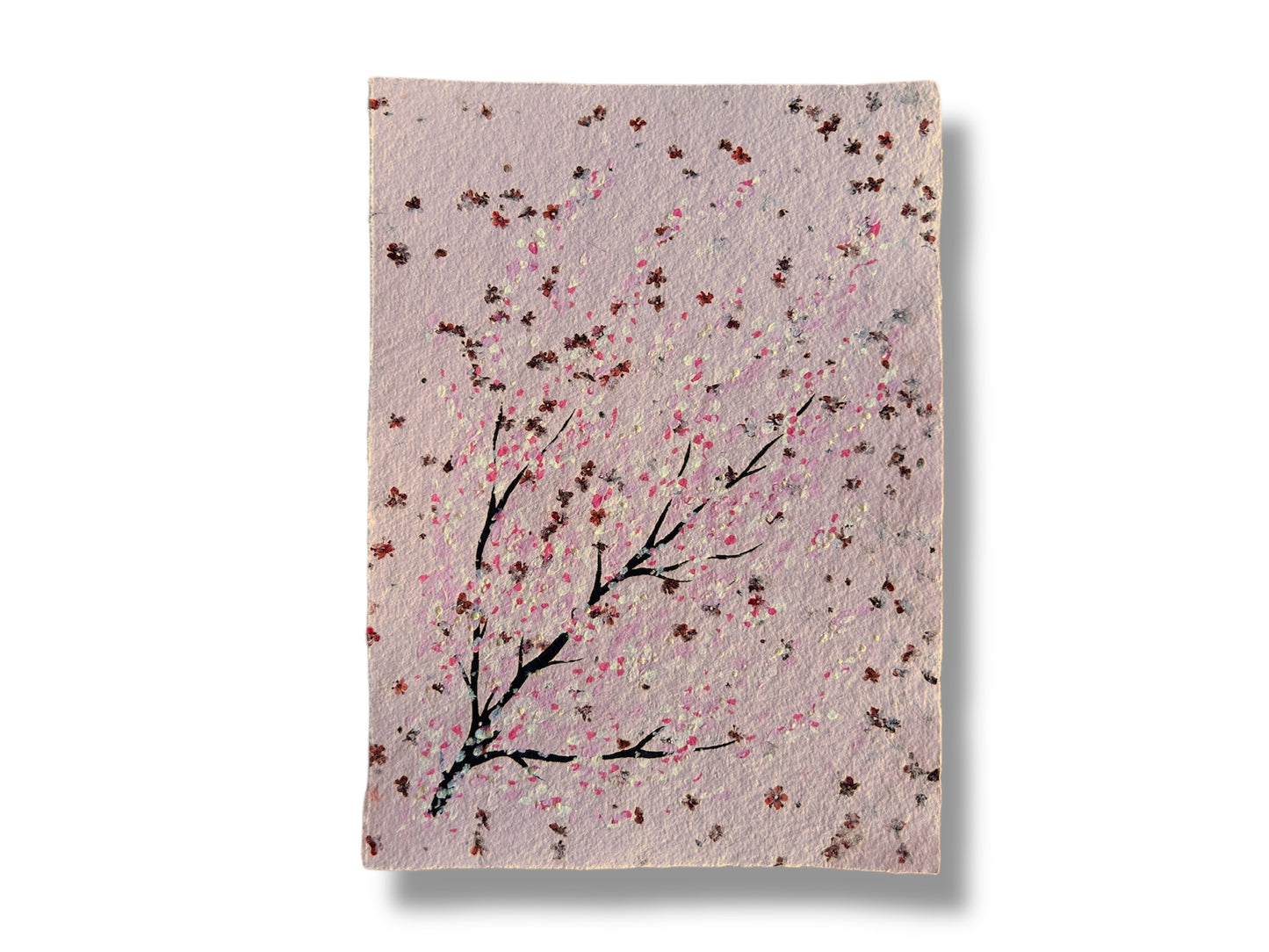 Picture "Morning under the Sakura" for framing original on handmade paper A5