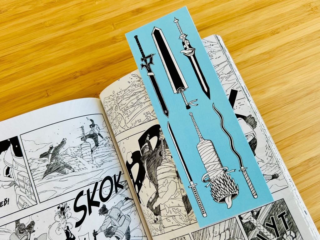 Bookmark "Anime Swords" 15 x 5 cm