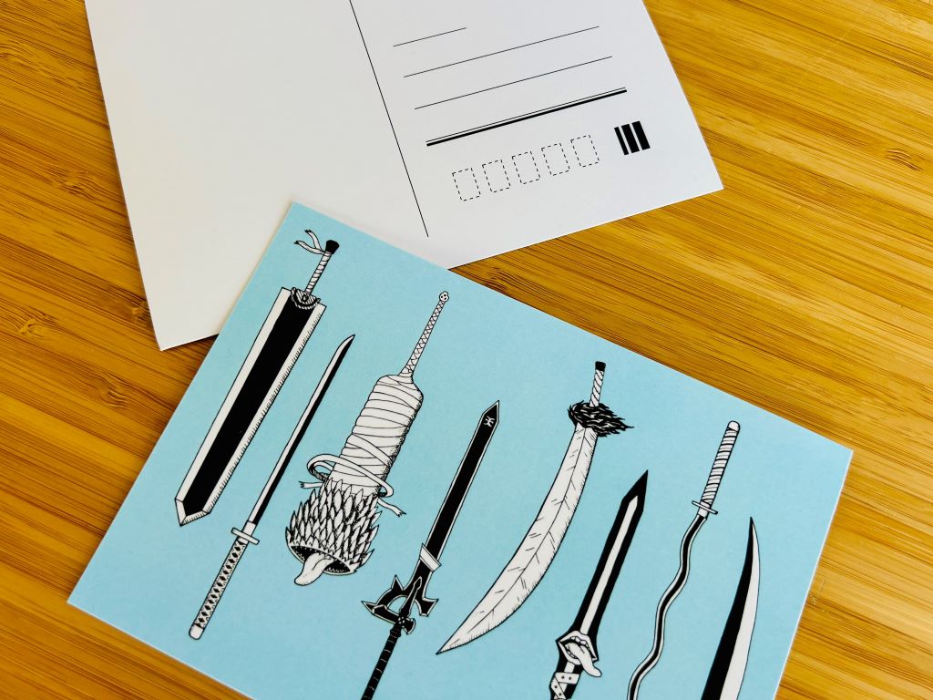 Postcard "Anime Swords" A6