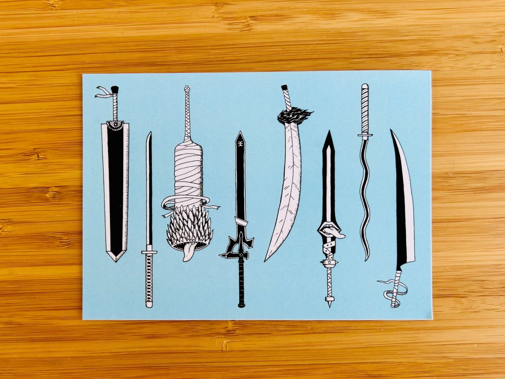 Postcard "Anime Swords" A6
