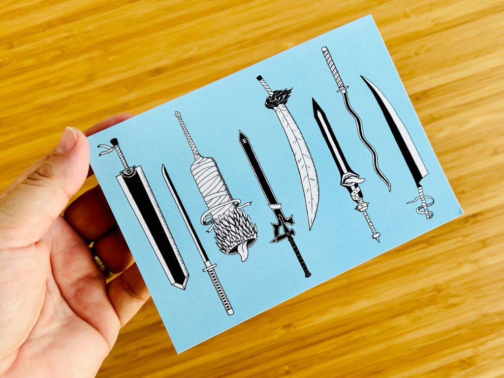Postcard "Anime Swords" A6