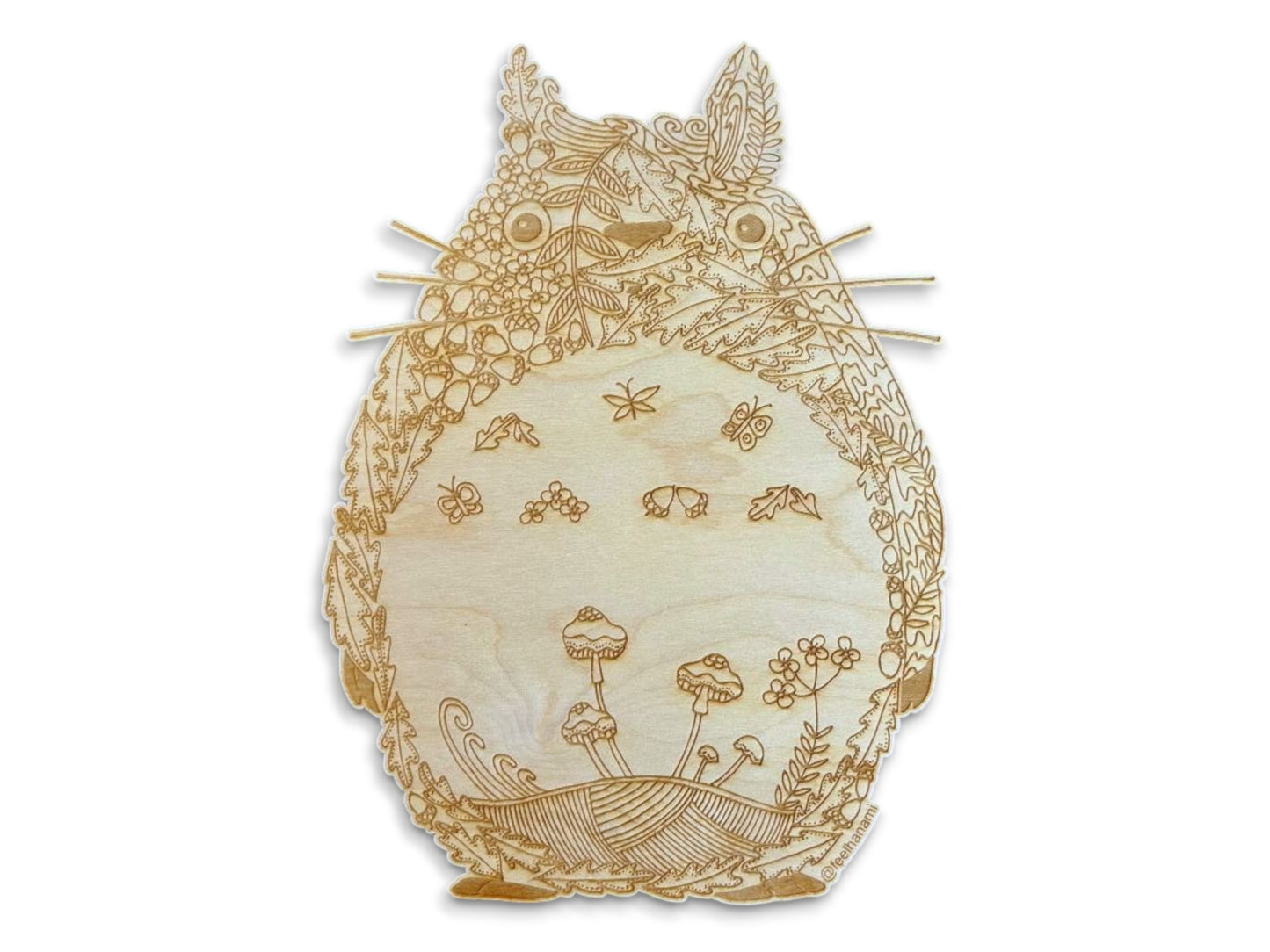 dřevěný obraz jako omalovánka "Totoro"