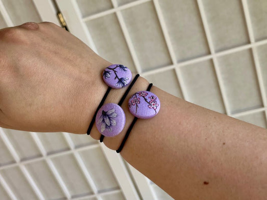 small hair scrunchie "Spring Japan"