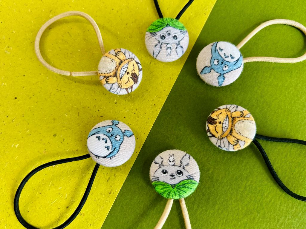 Small hair elastic "Totoro and other forest spirits"
