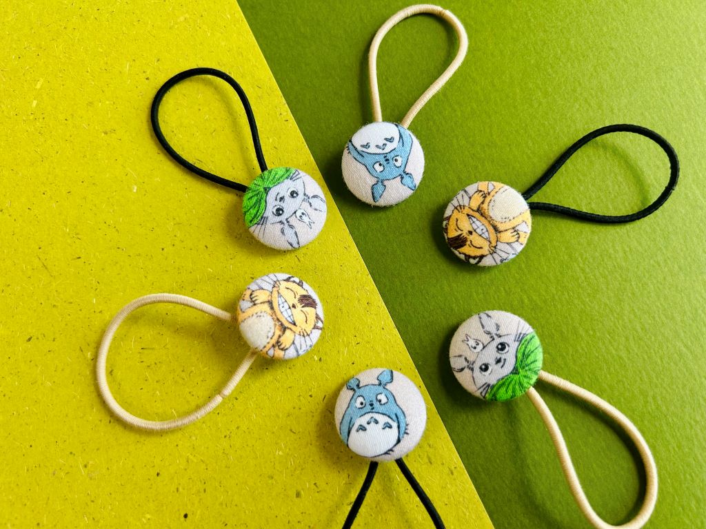 Small hair elastic "Totoro and other forest spirits"