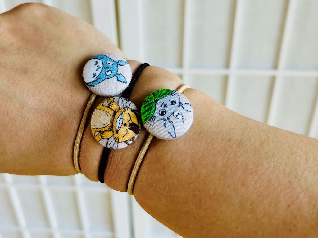 Small hair elastic "Totoro and other forest spirits"
