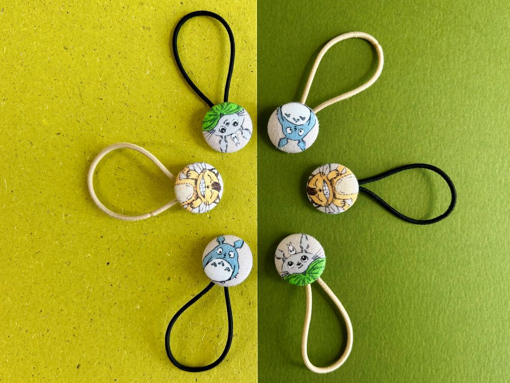 Small hair elastic "Totoro and other forest spirits"