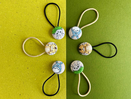 Small hair elastic "Totoro and other forest spirits"