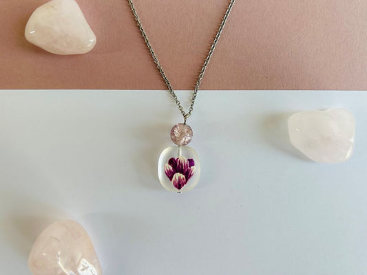 Glass necklace "Scent of a Spring Dream"