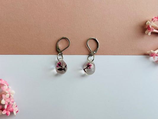 Glass earrings "Scent of a Spring Dream"