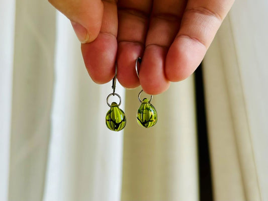 Glass Earrings "Long-lived Pine"