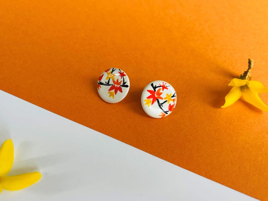 ceramic earrings "Autumn Evening"