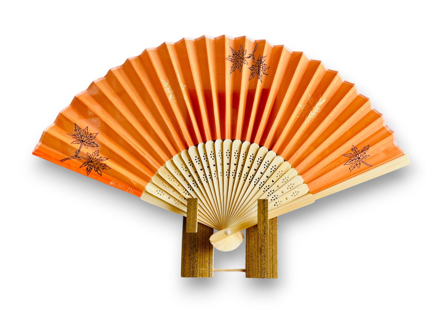 Faltfächer aus Stoff „Herbstliches Japan“ handbemalt